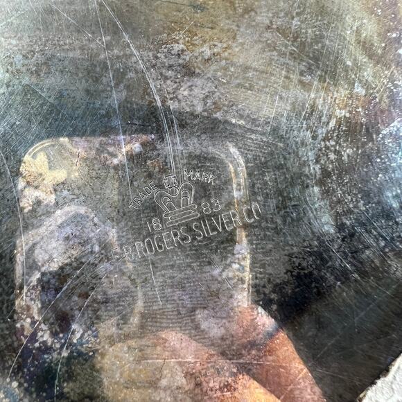 Vintage B Rogers Silver Co Serving Dish W Lid Footed Stem Candy Dish Dip MCM - Picture 5 of 10